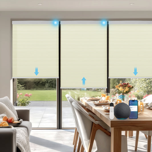Berissa 1.5 Inch Motorized Blackout Honeycomb Cellular Shades