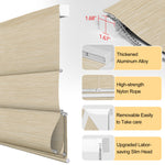 Berissa Corded Natural Warmth Subtle Stripes Beige Harmony Roman Blind features thickened aluminum alloy and high-strength nylon rope.