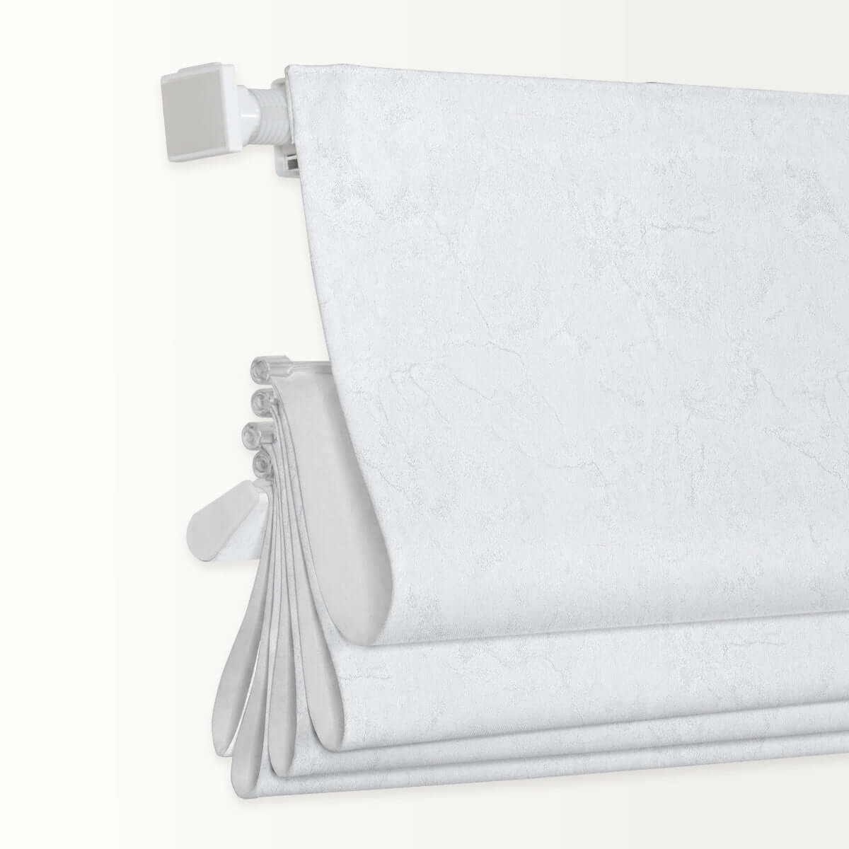 Berissa Ice Marble Texture Blackout No Tool Roman Shades showcasing smooth texture and tool-free installation.