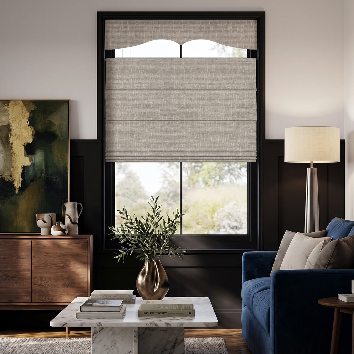 Berissa No Tool No Drill Top Down Bottom Up Roman Shades