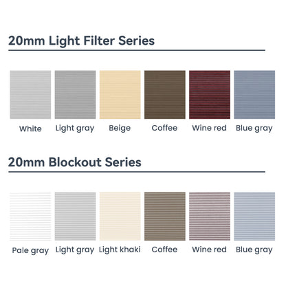 Berissa No Drill Honeycomb Blinds Perfect Fit Frame Sun Shades color options in Light Filter and Blockout series.