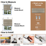 Berissa Classic Linen Glow Roman Shades Cordless Child Safe: Installation & Hardware Diagram