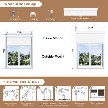 Berissa Pure White Simple Elegance Cordless Spring Roller Blinds