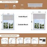 Berissa Privacy With Clear Outside View Sheer Fabric Spring Operated  Roller Blind