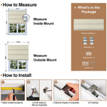 Berissa Natural Style Faux Bamboo Roman Shades: Installation & Hardware Diagram