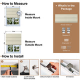 Berissa Natural Style Faux Bamboo Roman Shades: Installation & Hardware Diagram