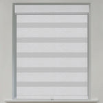 Berissa Day Night Zebra Duo Roller Blind showcasing minimalistic design with sheer and opaque striped fabric.