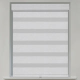 Berissa Day Night Zebra Duo Roller Blind showcasing minimalistic design with sheer and opaque striped fabric.
