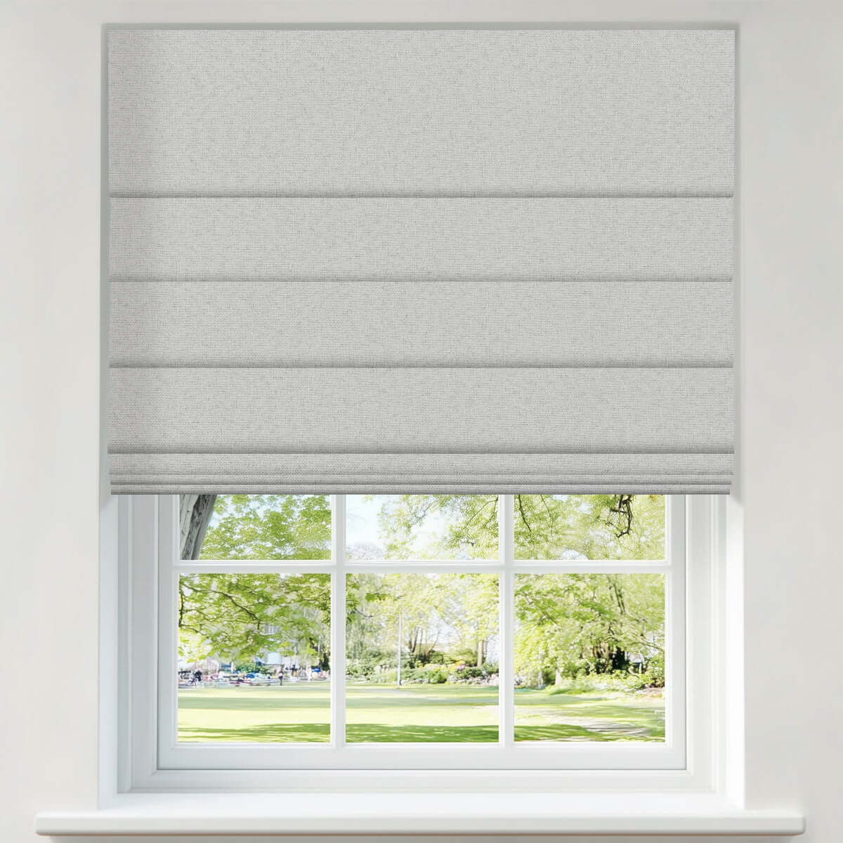 Berissa Custom Blackout Soft Fold Sheer Roman Shades Cordless: Product Showcase Image