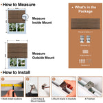Berissa Natural Woven 70 Blackout Lien Fabric Roman Shades: Installation & Hardware Diagram