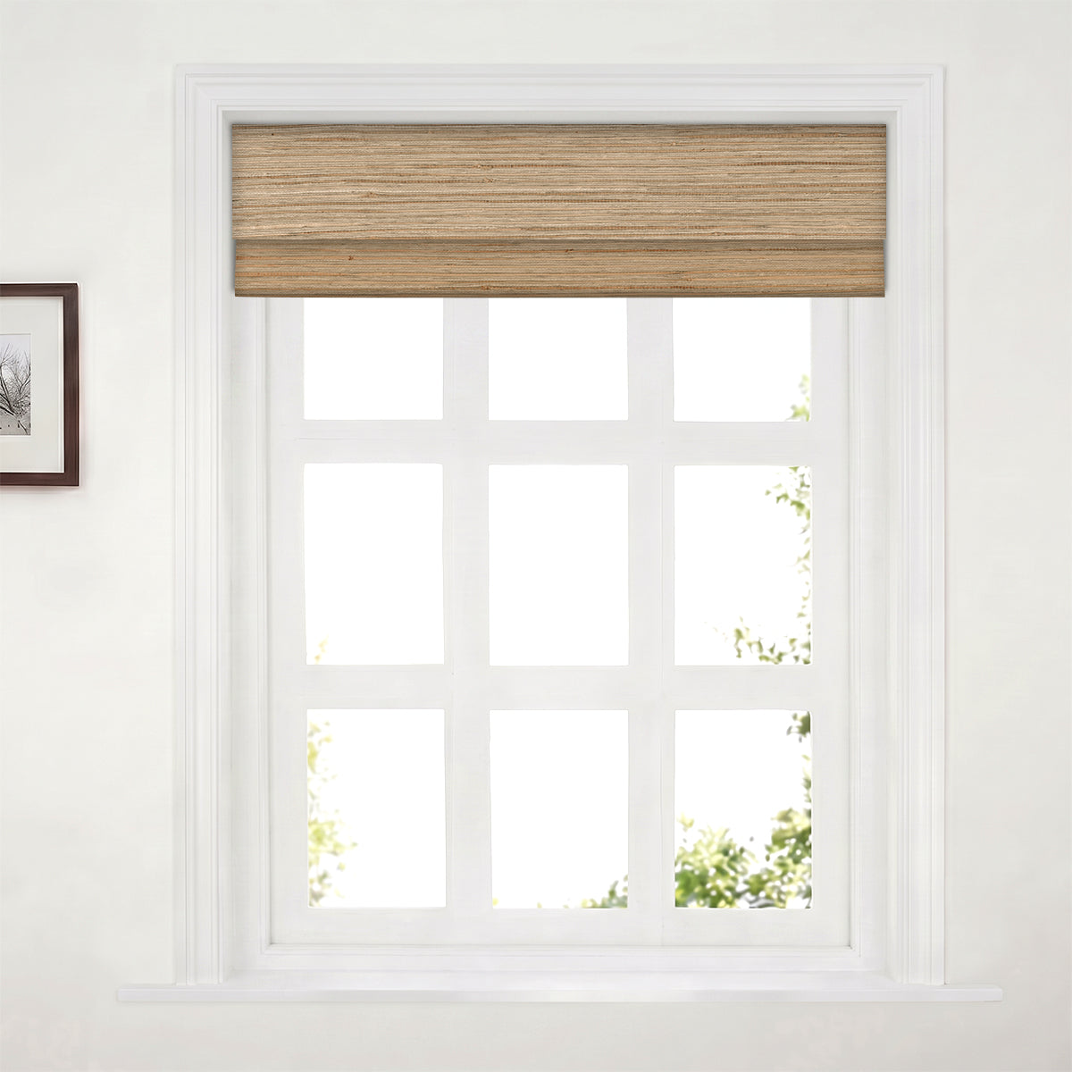 Berissa Natural Soft Glow Woven Bamboo Roman Shade