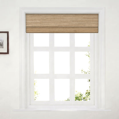 Berissa Natural Soft Glow Woven Bamboo Roman Shade