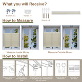 Berissa Shallow Depth Fit Cordless Top Down Bottom Up Cellular Shades installation guide and parts list.