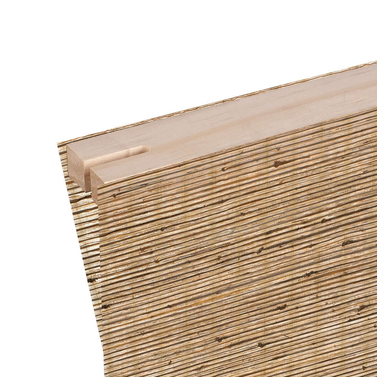 Berissa Elegant Privacy With Breathable Light Control Premium Grasscloth Window Shades close-up showing natural bamboo texture.