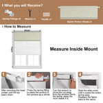 Berissa Day Night Blackout Classic No Drill Easy to Install Roman Shades: Installation & Hardware Diagram