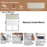 Berissa Day Night Blackout Classic No Drill Easy to Install Roman Shades: Installation & Hardware Diagram