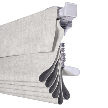Berissa Soft Heathered Blackout No Tool TDBU Roman Shades
