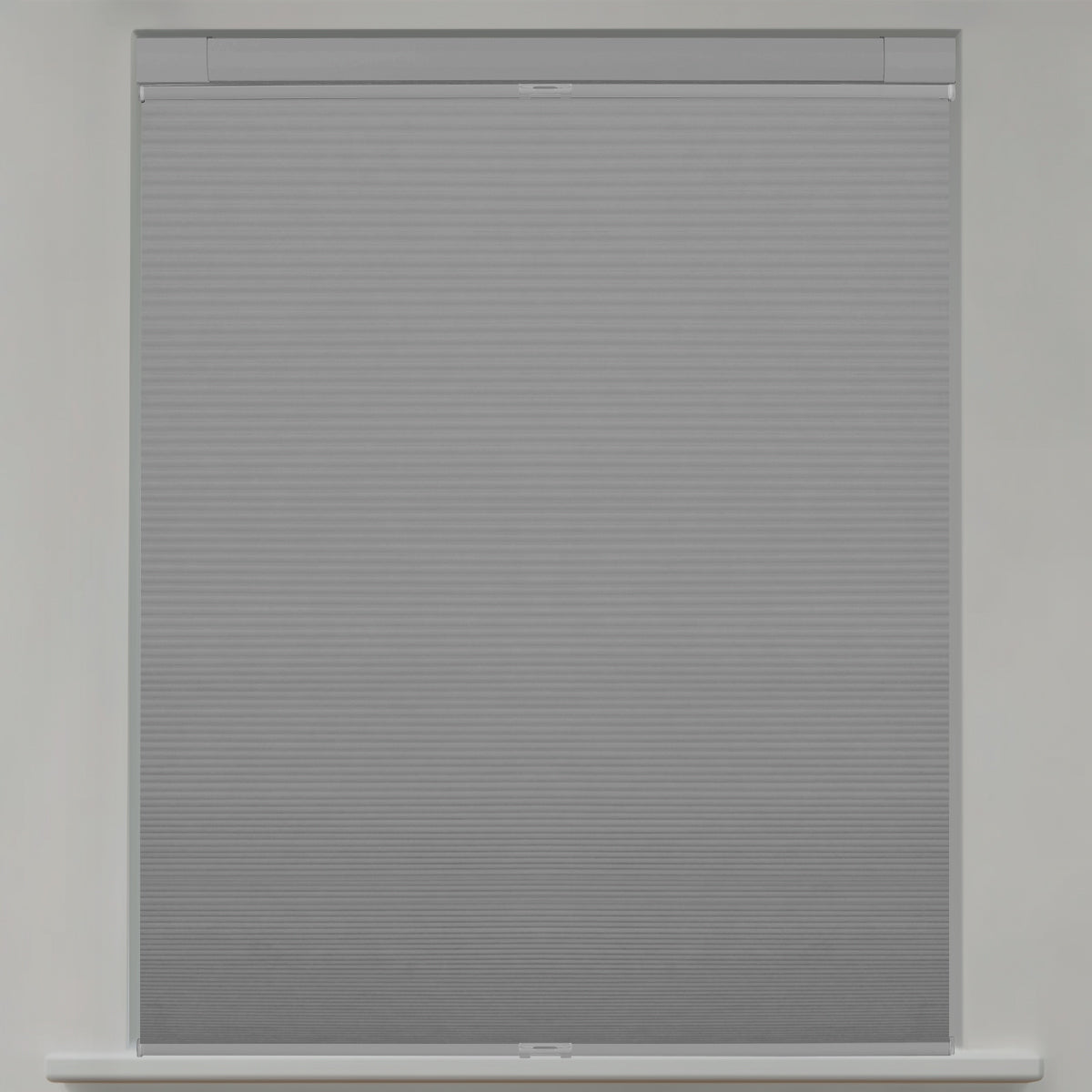 Berissa No Drill Top Down Bottom Up Blackout Honeycomb Cellular Shades installed in a modern window.