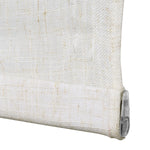 Berissa Soft Creamy Cotton Beige Textured Roman Shades: Bottom Rail View