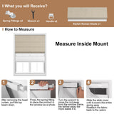 Berissa Double Shades HanDe Series Blackout and Semi View White Roman Shades: Installation & Hardware Diagram