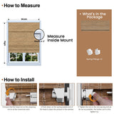 Berissa Sunwoven Natural Bamboo Roman Shade: Installation & Hardware Diagram
