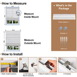 How to measure and install Berissa Canvas with Walnut Stripes Roman Shades, including inside and outside mount instructions.