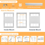 Berissa Classic Blackout Top Down Bottom Up Cellular Shades installation guide with measuring instructions.