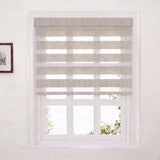 Berissa Custom No Drill Zebra Day Night  Dual Roller Blind