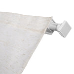 Berissa No Tool Oatmeal Linen Textured Roman Shades: Headrail View