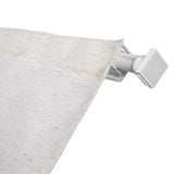 Berissa No Tool Oatmeal Linen Textured Roman Shades: Headrail View