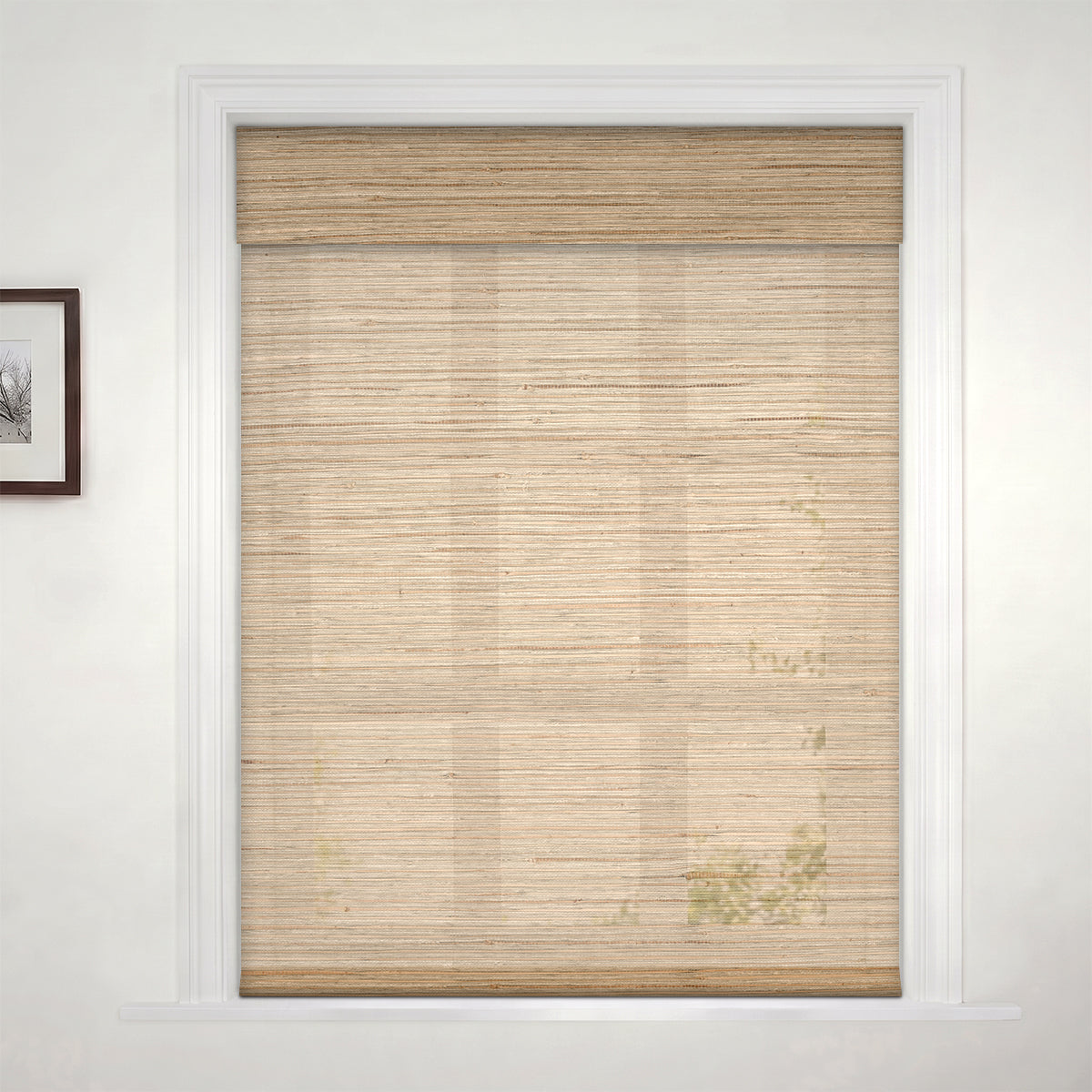 Berissa Natural Soft Glow Woven Bamboo Roman Shade