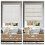 Berissa Soft Creamy Cotton Beige Textured Roman Shades:  Key Selling Points Showcase 1