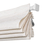 Berissa No Tool Oatmeal Linen Textured Roman Shades: Headrail Detail 1