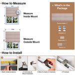 How to measure and install Berissa Simple Colors Uplifting Spaces Premium Linen Roman Shades.