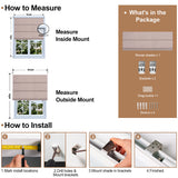How to measure and install Berissa Simple Colors Uplifting Spaces Premium Linen Roman Shades.