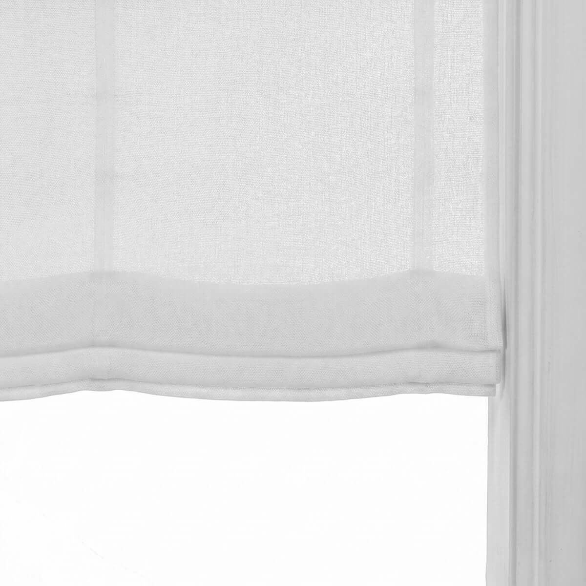 Berissa No Drill No Tool Soft Cotton Custom Relaxed Roman Shade close-up showcasing elegant texture and light filtering.