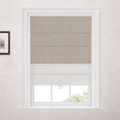 Berissa Day Night Soft Elegant Blackout Custom Color Roman Shades