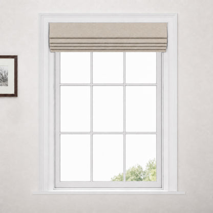 Berissa Ivory Haven Textured Blackout No Tool TDBU Roman Shades