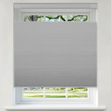 Berissa No Drill Top Down Bottom Up Blackout Honeycomb Cellular Shades installed in a window.