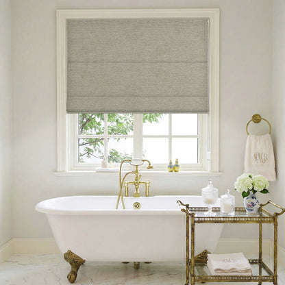 Berissa Smooth Cord Operation Blackout Linen No Drill Roman Shades: Practical Application of Shades