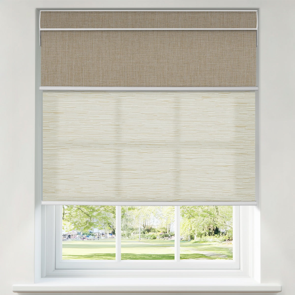 Berissa Double-layered Fabric Layer Suitable for Motorized Roller Shades: Product Showcase Image