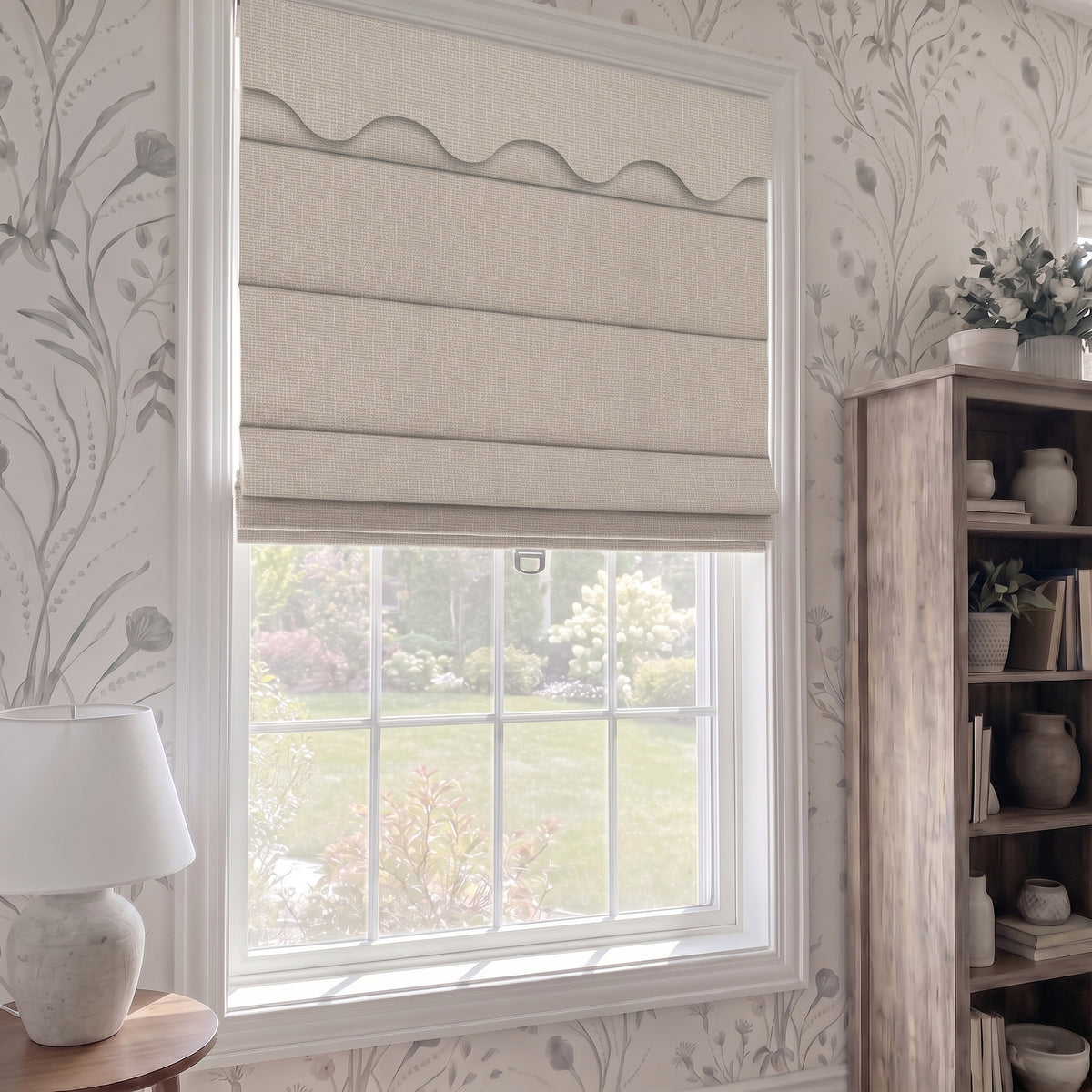 Berissa No-Drill Top Down Bottom Up Roman Shades with Valance