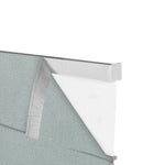 Beeissa Cordless Double Shades Blackout and Semi View White Day Night Roman Shades, close-up showing shade fabric details.