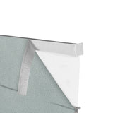 Beeissa Cordless Double Shades Blackout and Semi View White Day Night Roman Shades, close-up showing shade fabric details.
