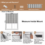 Berissa Modern No Tool Vertical Stripe Cordless Roman Shade: Installation & Hardware Diagram