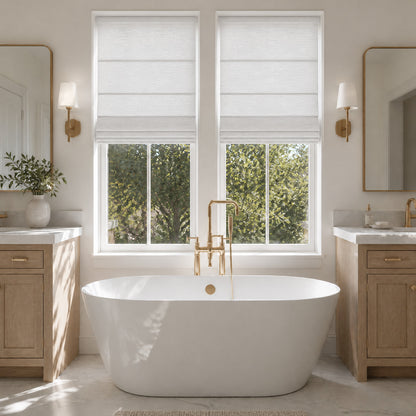 Berissa Soft Fold Sheer Roman Shades Cordless