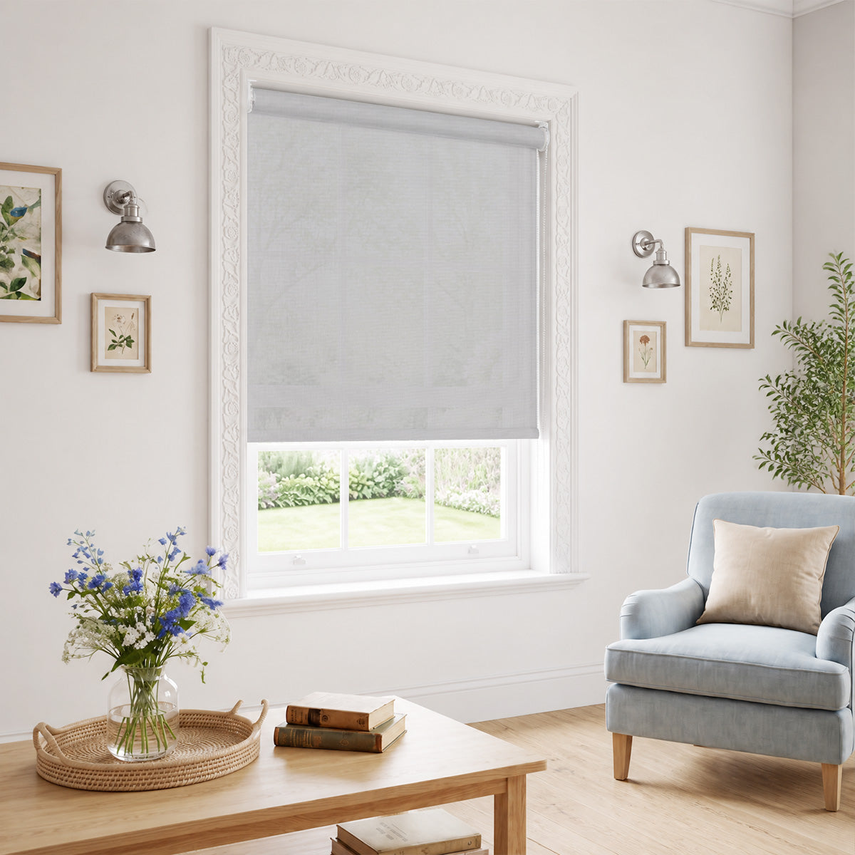 Berissa Semi View Sunscreen Fabric Corded Pull Roller Shades