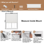 Berissa No Tool No Drill Cordless Blackout Roman Shades: Installation & Hardware Diagram