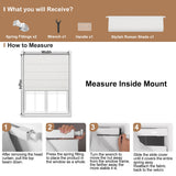 Berissa No Tool No Drill Cordless Blackout Roman Shades: Installation & Hardware Diagram