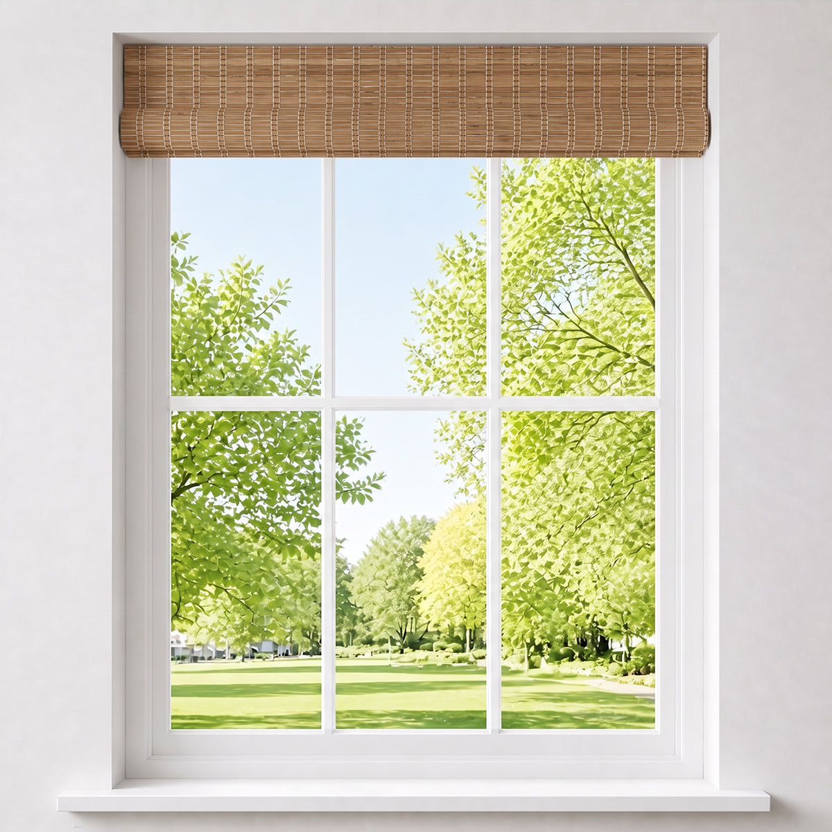 Berissa Cordless Warm Light Filtering Handcrafted Texture Bamboo Shades